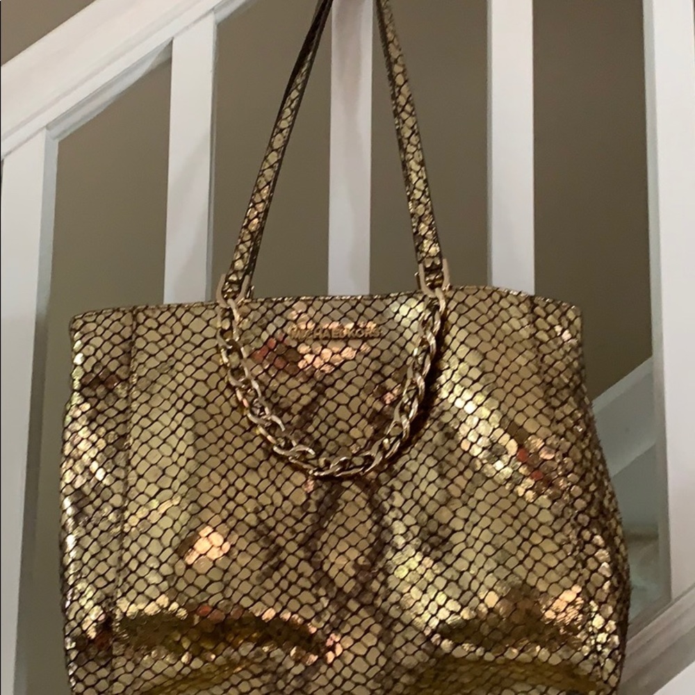 Mk gold distressed bag